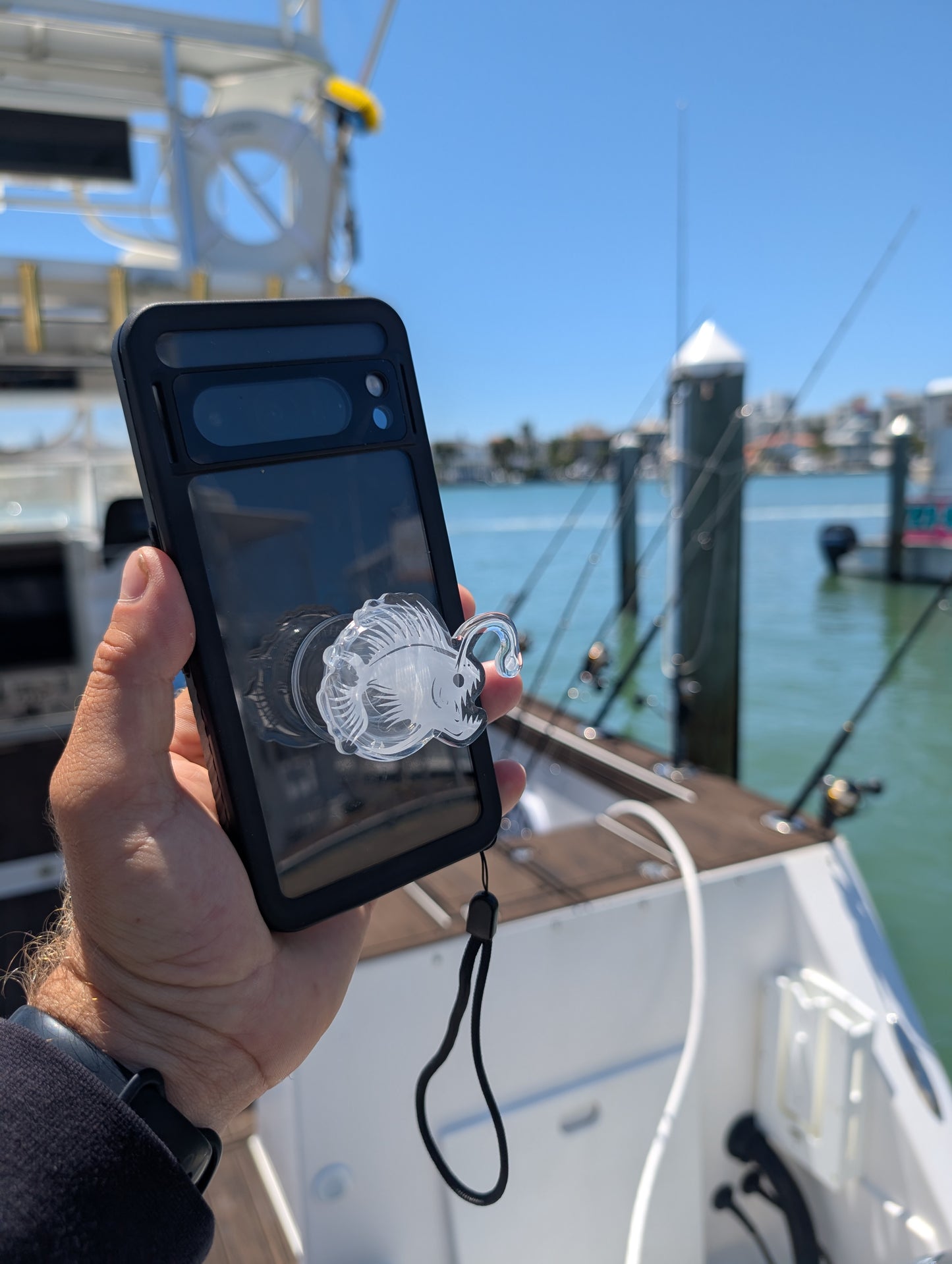 BigAngler Mascot Phone Grip: Get a Handle on Adventure!