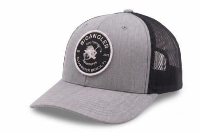 BigAngler Heather Gray / Black Mesh Hats (6-panel)