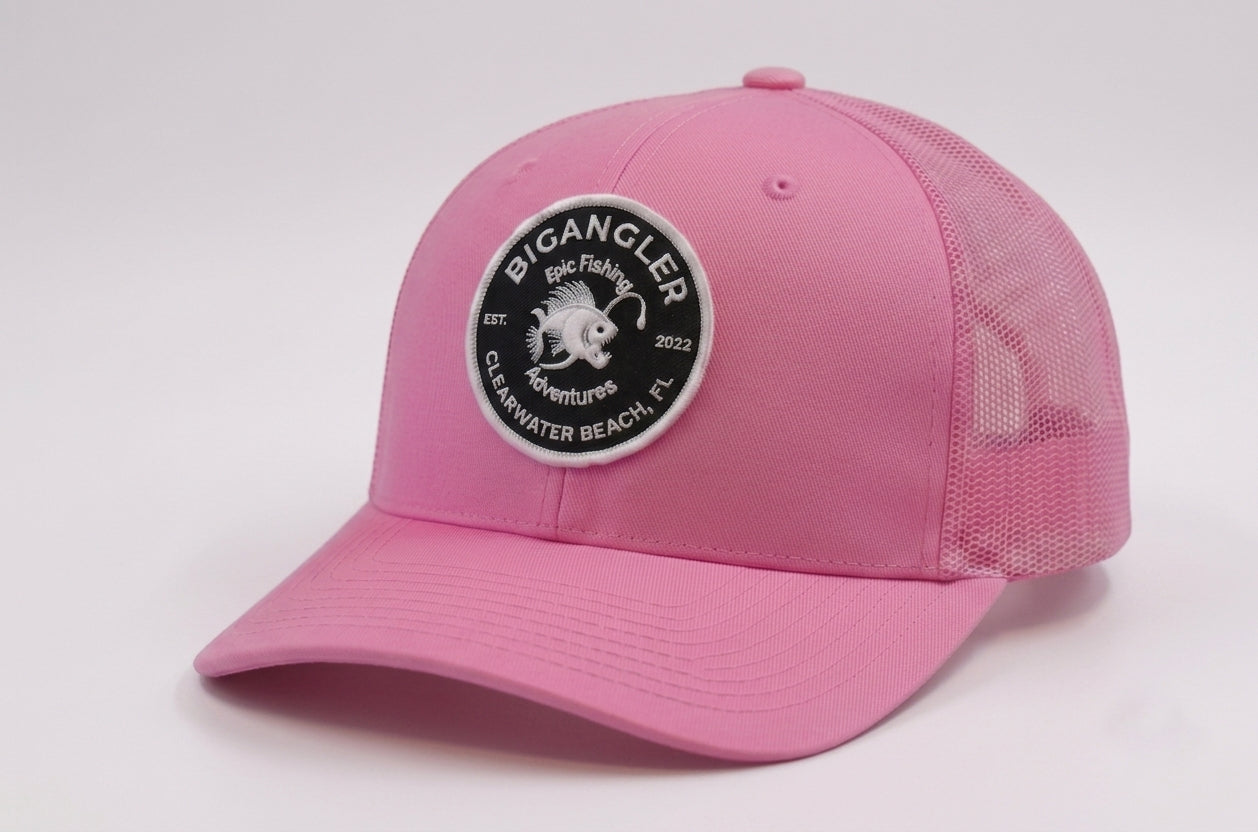BigAngler Pink Mesh Hats (6-panel)