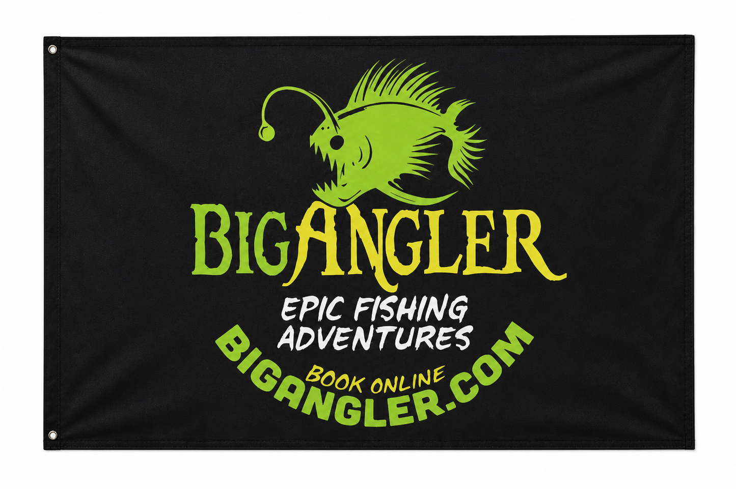 Black BigAngler Outdoor Flag